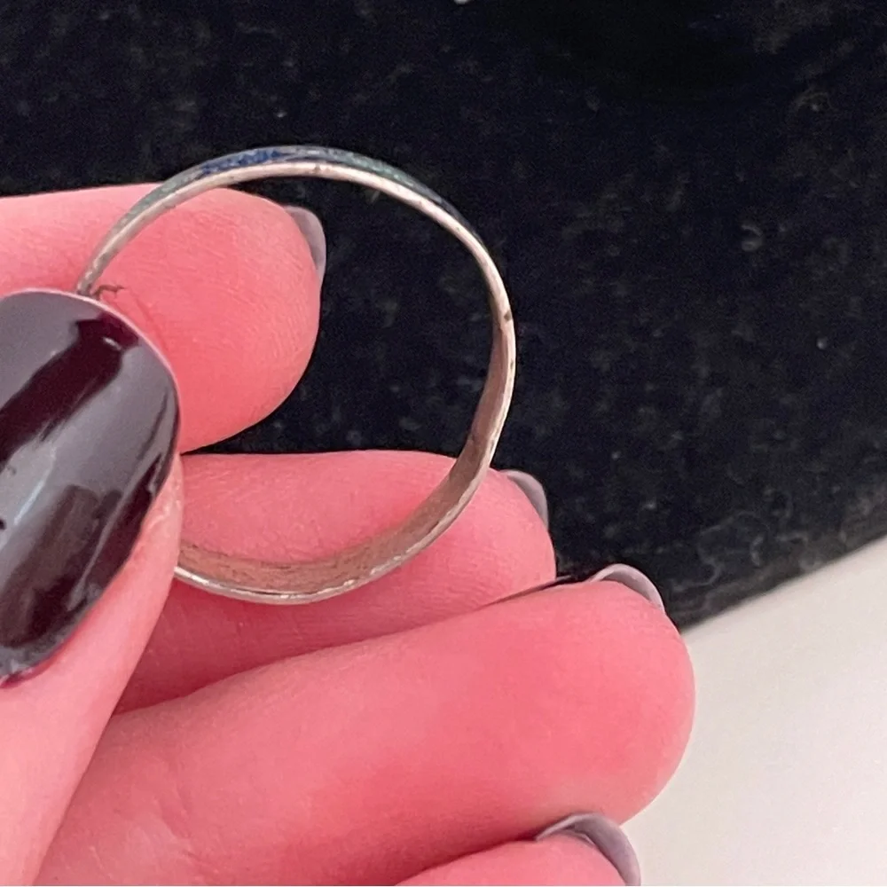 Vintage Jesus Fish Enamel Silver Tone Mermaid Core Summer Beach Religious Ring
